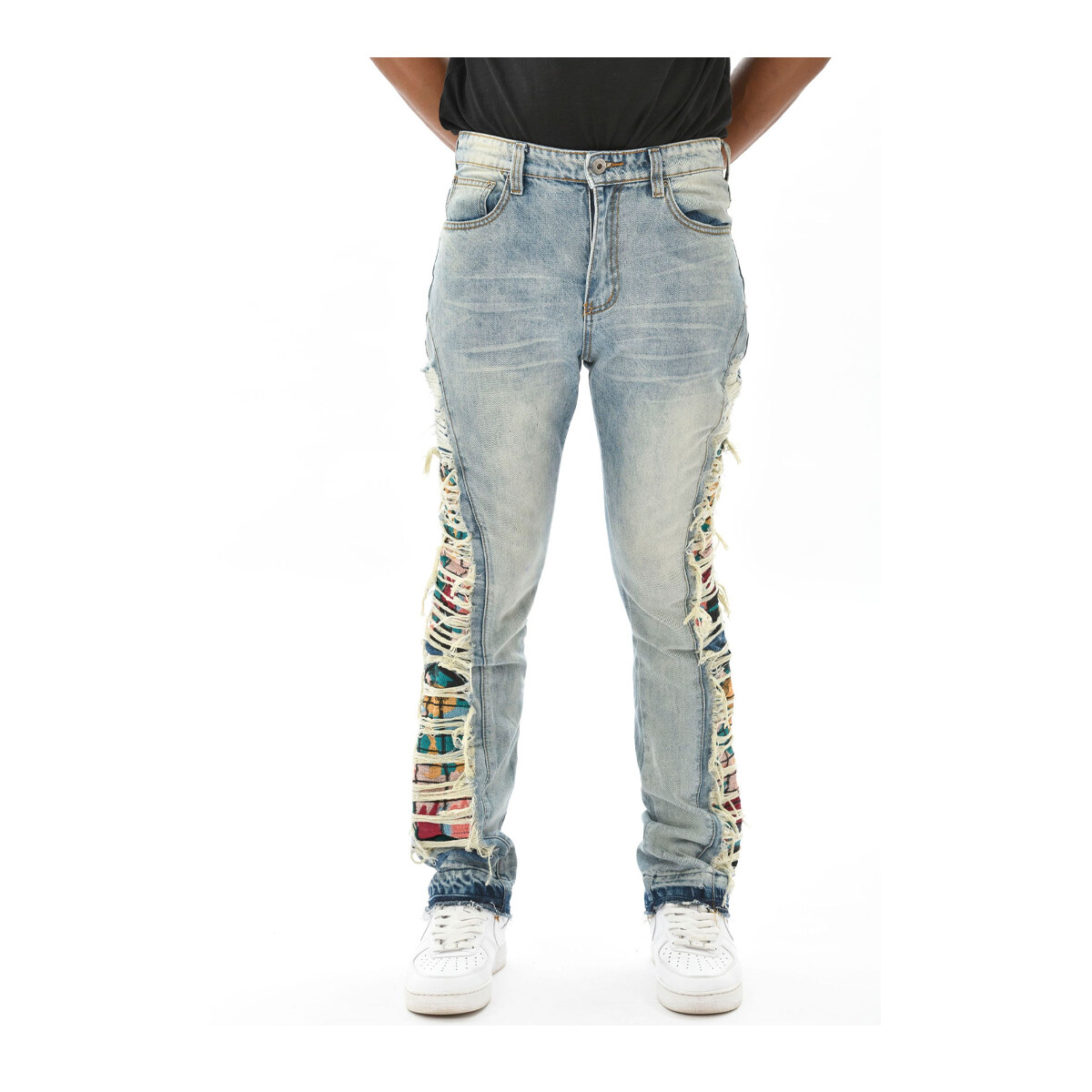 Порочные джинсы Cathedral Rip - Repair мужские синие VC251