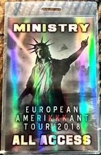 Ministry 2018 Europe UK All Access Laminate Backstage Pass