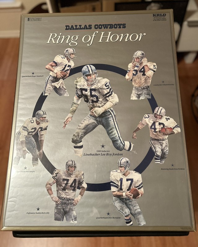 1989 Dallas Cowboys Ring Of Honor Poster 18X24