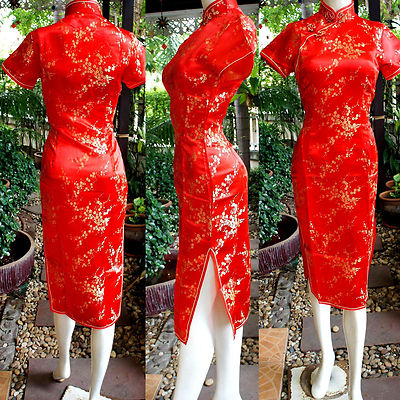 Asia Miss China/Japan Qipao/Geisha Dress/Costume Cheongsam Red Size 34,40,42