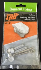 SPIT SANITARY KIT FVEC Vertical WC Fixing Kit 6 x 70mm 