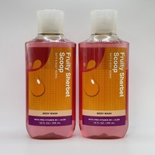 Bath  Body Works FRUITY SHERBET SCOOP Body Wash 8oz Set of 2