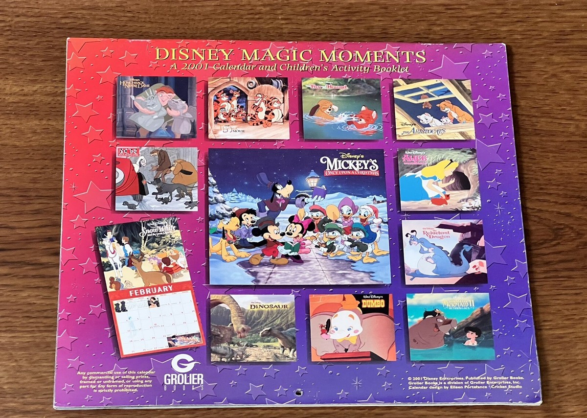 Disney Magic Moments 2001 Calendar Grolier Books | eBay