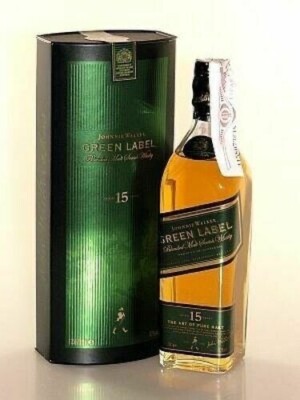 Johnnie Walker 15Y GREEN LABEL 43% 200ml 0,2l Box - 15 Jahre OLD - alte Edition