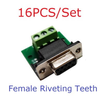 DB9 to (RXD TXD GND) 3Pin Terminal RS232 Converter Adapter Riveting Teeth Sleeve