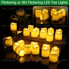 120/96/48/24X LED Tea Light Candles Tealight Flameless Flickering Wedding Decor