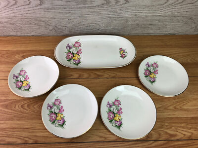 Konvolut Swinnertons Sweet Pea 1 x Platte und 4 x Beilagenteller 