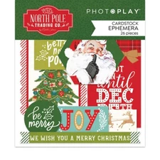 PhotoPlay Paper NORTH POLE TRADING CO Cardstock Ephemera Die Cuts Christmas