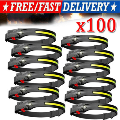 #ad #ad COB LED Headlamp USB Rechargeable Headlight Torch Work Light Bar Head Band Lamp $359.88