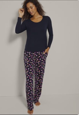 soma cool nights pant set Size XL $84 Decked Out Dots Navy