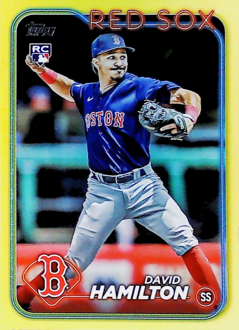 2024 Topps Series 1 YELLOW PARALLEL SP #202 DAVID HAMILTON ROOKIE
