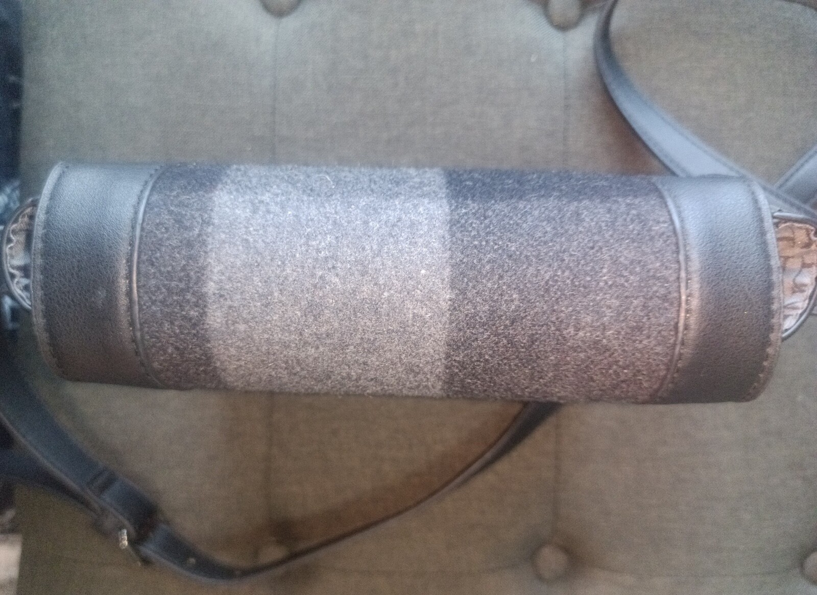 Danielle Nicole Gray & Black Plaid Flannel Crossb… - image 3