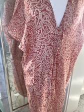 Schönes ZARA Kaftankleid Kleid Kaftan Seide/Viskose Loungewear Gr.36/38  Neu!!