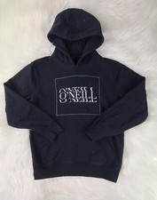 Oneill Boys Medium Black Long Sleeve Fleece Pullover Graphic Hoodie