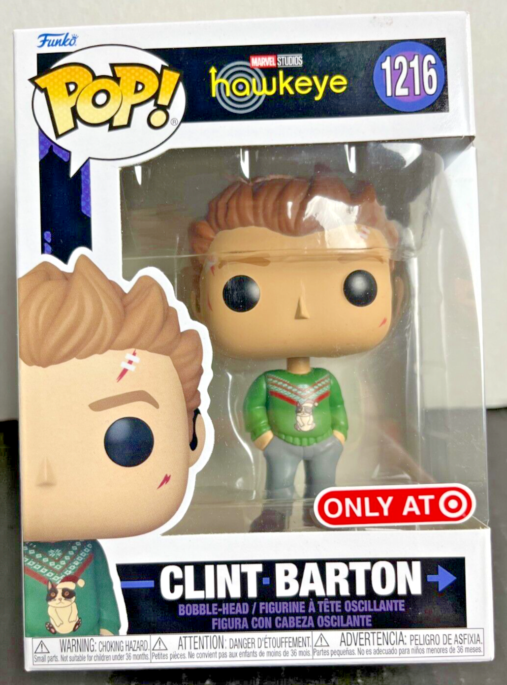 Marvel Hawkeye Holiday Sweater Funko POP Bobblehead #1216 Target Exclusive