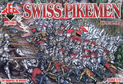 Swiss Pikemen 16-th century (20 figures, 10 poses) 1/72 RedBox 72061