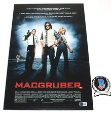 JORMA TACCONE SIGNED 'MACGRUBER' 12x18 MOVIE POSTER BECKETT COA ACTOR DIRECTOR