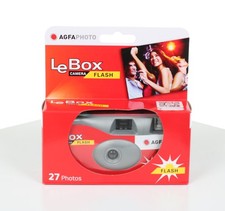 Agfa Photo LeBox Flash Einwegkamera 27 Aufnahmen 400 ASA, eingebautes Blitzlicht