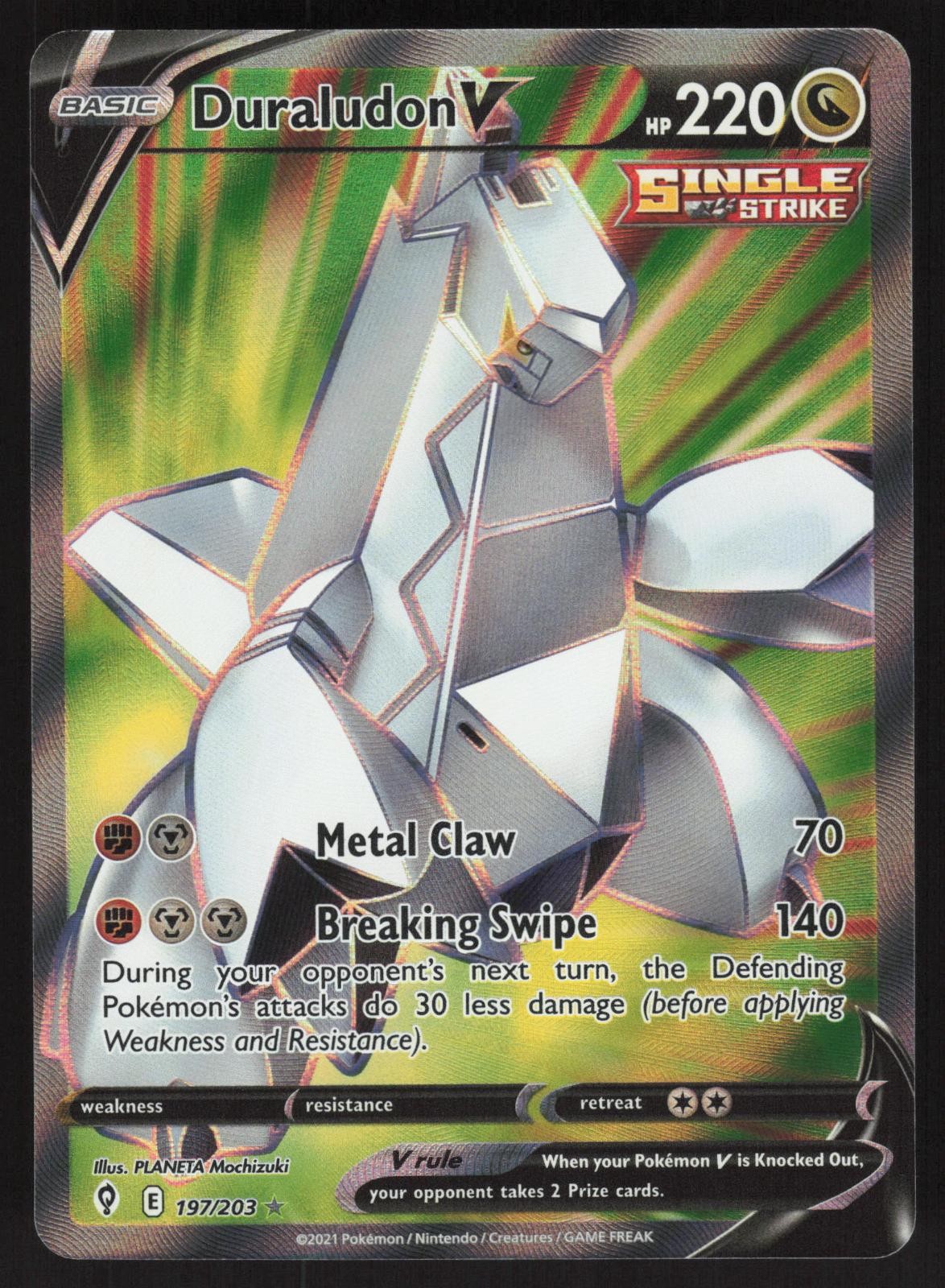 Duraludon V 197/203 Ultra Rare Evolving Skies Pokemon Near Mint