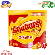 STARBURST Original Fruit Chews Chewy Summer Candy Sharing Size Bag,15.6oz Pack 1