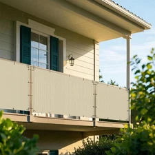 3ft Privacy Balcony Fence Screen Deck Black Garden Yard Patio Fabric Shade Cover