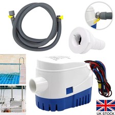 12V 1200GPH Automatic Marine Submersible Water Pump with Float Switch for Ponds