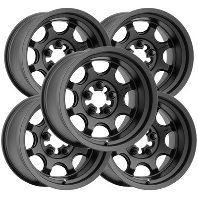(Set of 5) Vision UTV 351 Flow 15x6 5x4.5'' +50.6mm Satin Black Wheels Rims