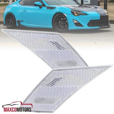 Side Marker Lights Fits 2012-2017 Scion FRS Subaru BRZ Bumper Signal Lamps Pair
