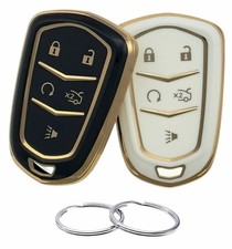 TPU Key Fob Cover Compatible with 5 Buttons 2014-2019 Cadillac ATS CT6 CTS ...
