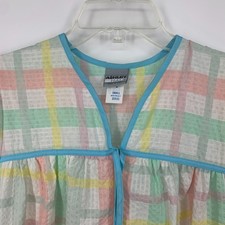 Vintage Ashley Hall Womens Pastel Spring Robe Housecoat Size Small Made in USA