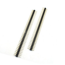 10Pcs 2.54Mm Male Breakable Pin Header Strip 40Pin 1X40P Single Row Straight Gol