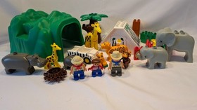 LEGO DUPLO 3095 Wildlife Park 2001 Vintage Incomplete w/ Animals READ