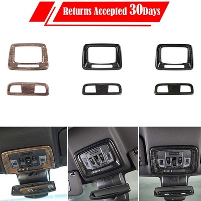 Carbon Fiber Reading Light Lamp Panel Trim For Chevy Silverado GMC-SIERRA 19+