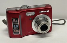 Samsung Digital Camera Digimax S630 6.0MP Red w/2.5 LCD Shake Reduction TESTED