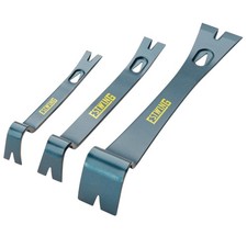 ESTWING 3-Piece Pry Bar Set - 5.5", 7.5" & 10" Nail Pullers with Wide, Blue