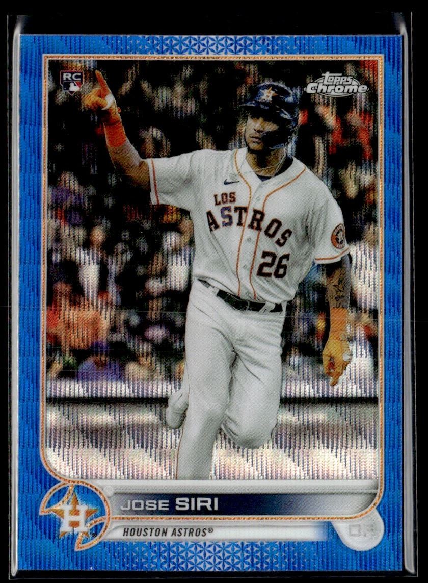2022 Topps Chrome Blue Wave Refractor Jose Siri Rookie 19/75 Houston Astros #204