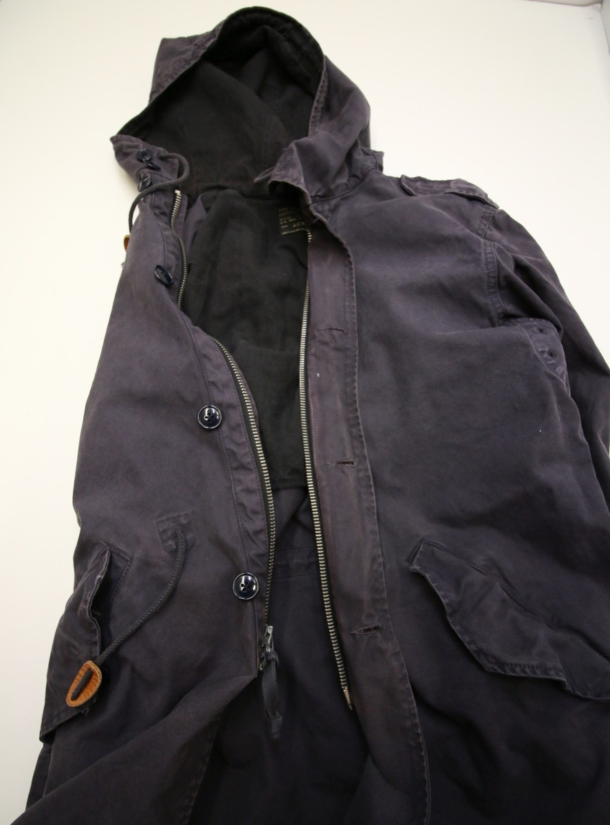 J Crew Fishtail Parka M51 Mens S Military Blue Vintage Patina Fade