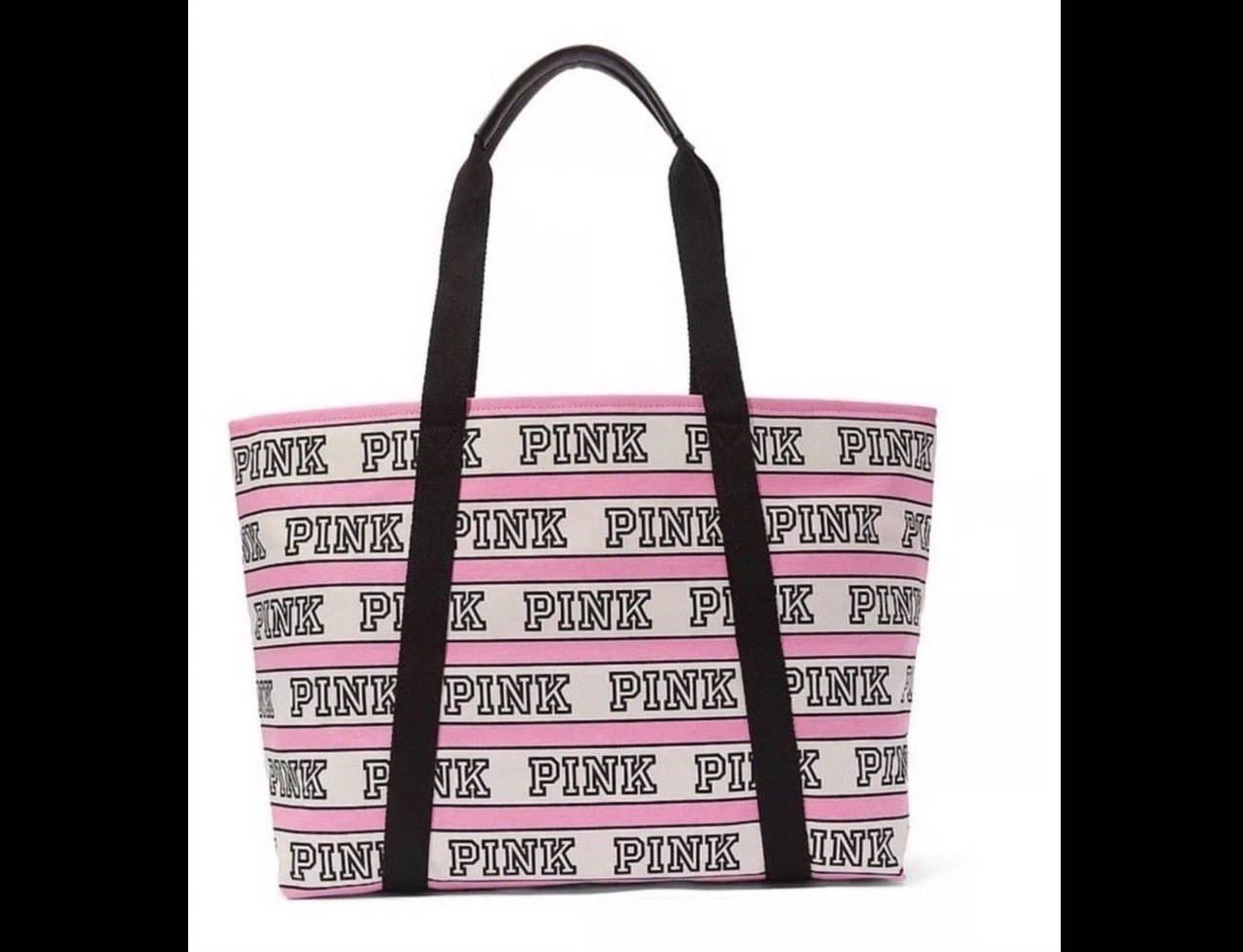 VICTORIA'S SECRET PINK Canvas Tote Bag New With Tags