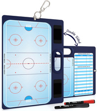Hockey Dry Erase Board for Coaches 15X10.5 Inch Double Sided Whiteboard Coaching