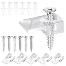 Mirror Holder Clips - 30 Sets of Mirror Mounting Hardware with Screw for Fixi...