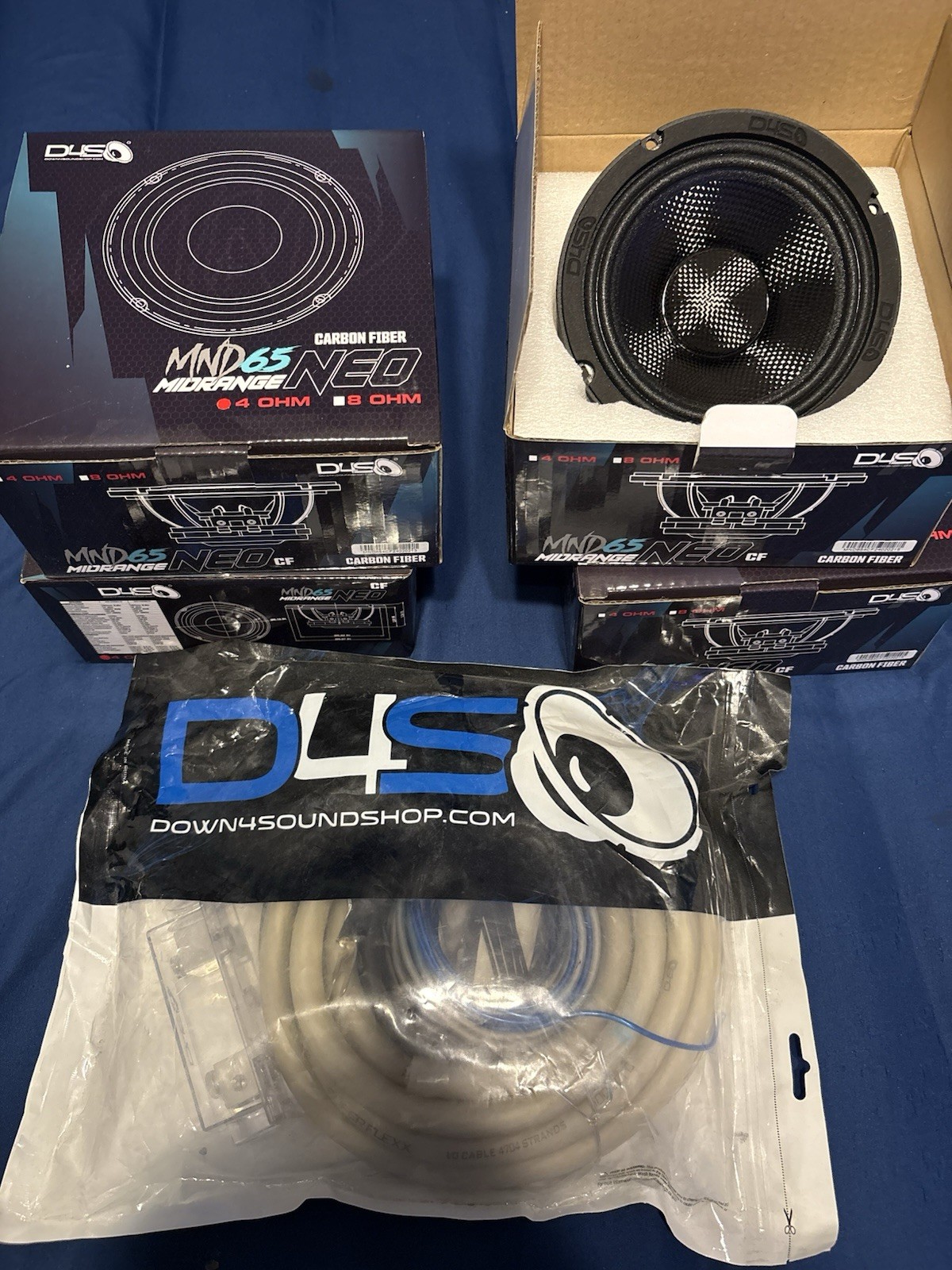 DS18 D4S-MND65NEO-CF 6.5in Mid-Range Speaker(s) 200W RMS Car Audio
