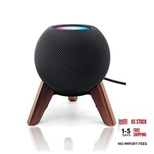 Real Wood Stand for Homepod mini 2020 Released , Wooden Holder black Walnut