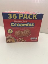Delicious Farm Peanut Butter Sandwich Cookies, 36 Count Crunchy  creamy.