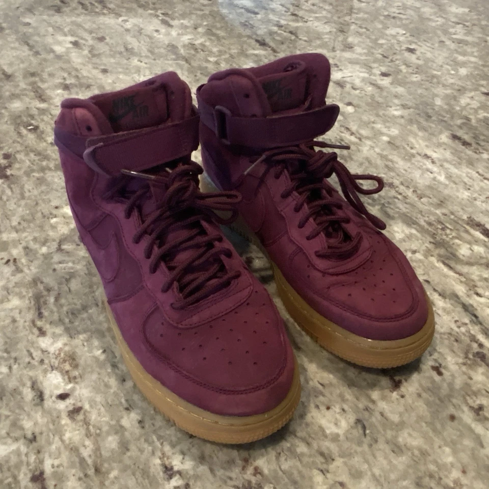 Nike Air Force One High WB Bordeaux (GS) США молодежный размер 6,5 922066-600 - Изображение 2 из 4