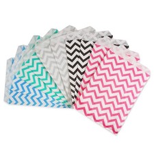 100-200 Chevron Print Paper Gift Bags Party F...