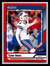 Tyler Bass Buffalo Bills 2024 Donruss #224 Press Proof Red