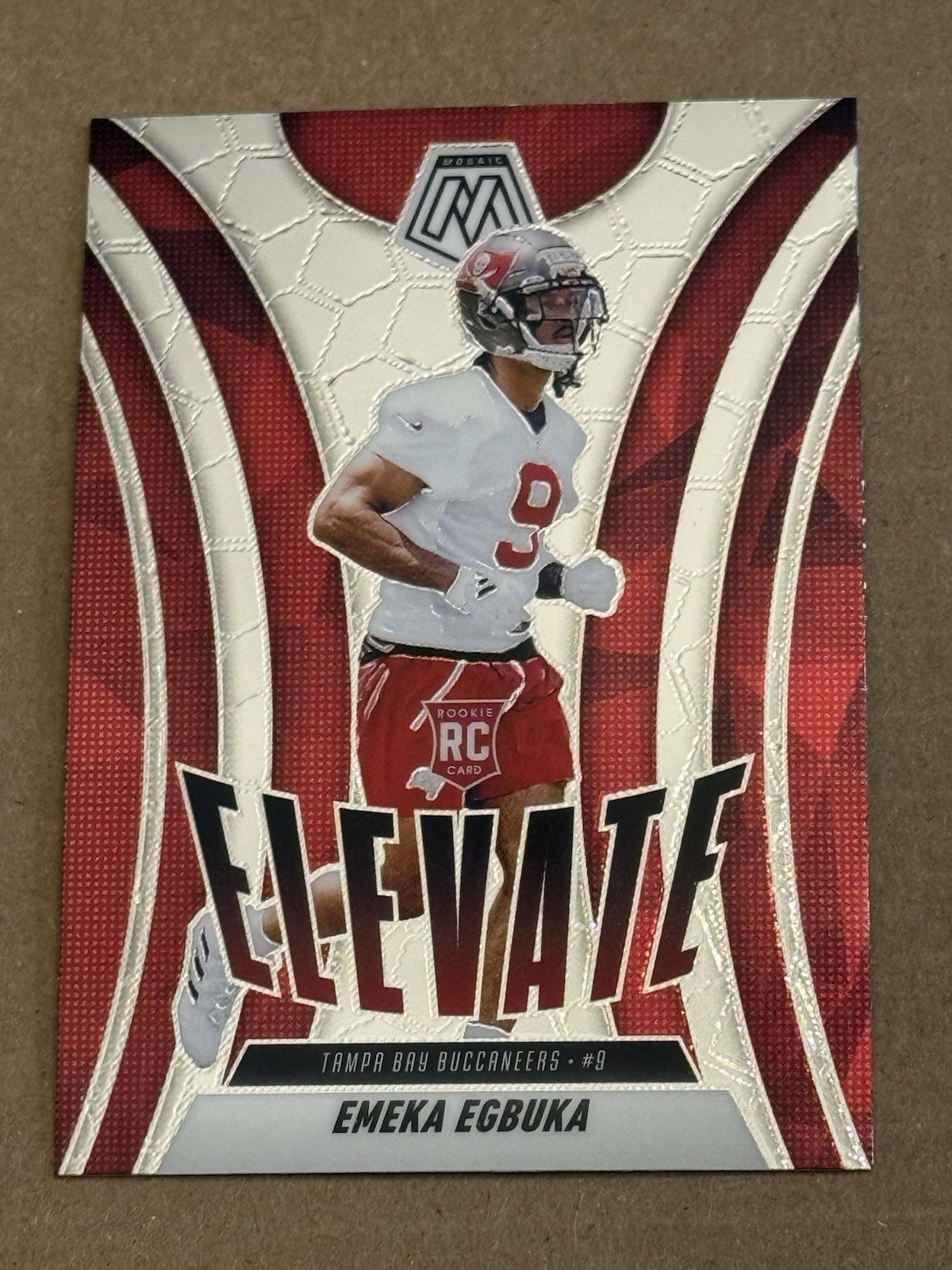 2025 Panini Mosaic Emeka Egbuka Elevate Insert Rookie Card 2 Bucs RC