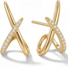 Gold Earrings for Women Trendy,14K Gold Stud Earrings Dainty Earrings Simple Min