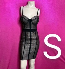 🆕Sexy Black / Gold Metallic Bodycon Dress  Size S