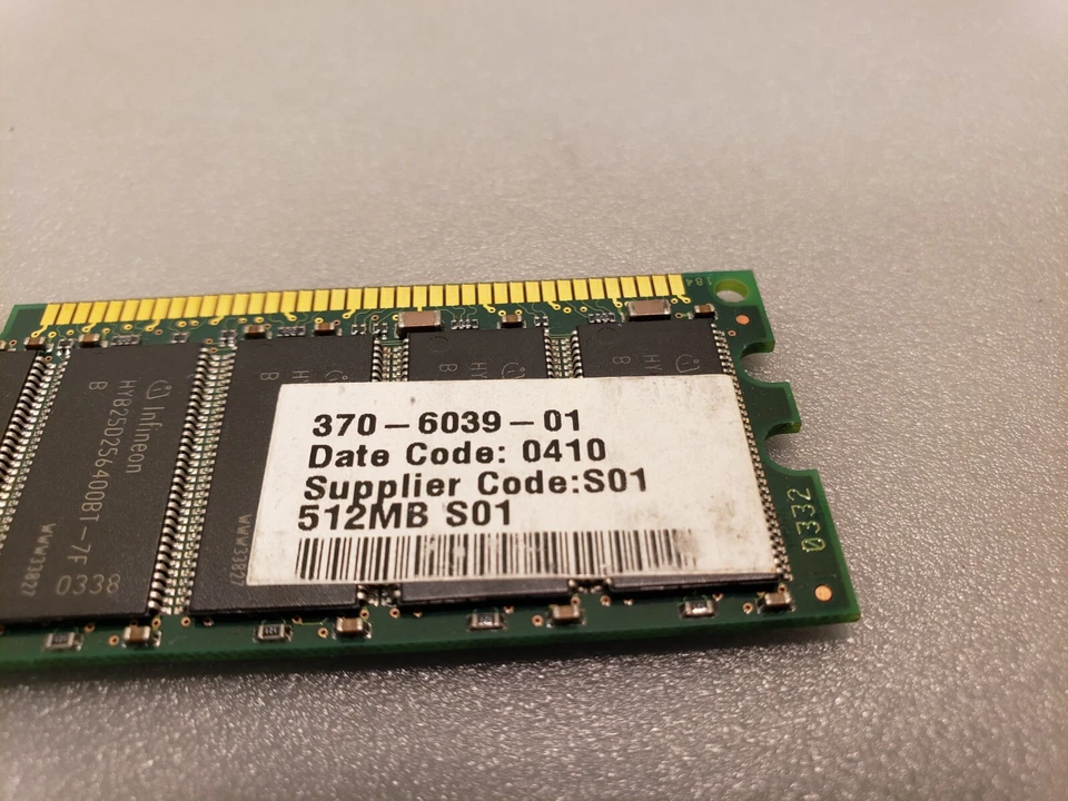 Sun OEM Original 370-6039 Memory Kit 512MB x4 (2GB total) PC2100R DDR-266 - Image 2 of 3